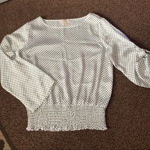White blouse with polka dots by Micheal Kors!